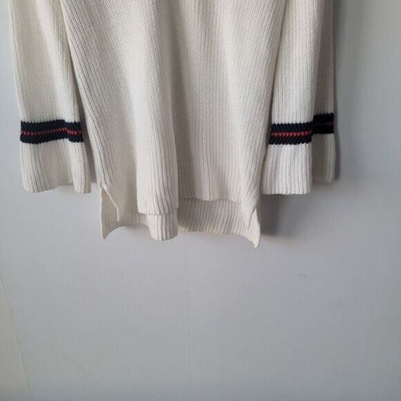 Cabi womens Faye Lace Bell Sleeve V-Neck White Sweater size S ivy league - Picture 4 of 8